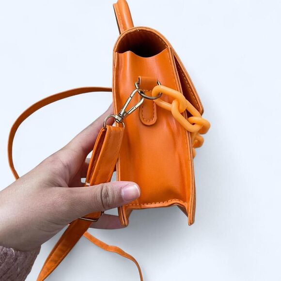Unbranded Women's orange Bag with chain - Picture 4 of 7